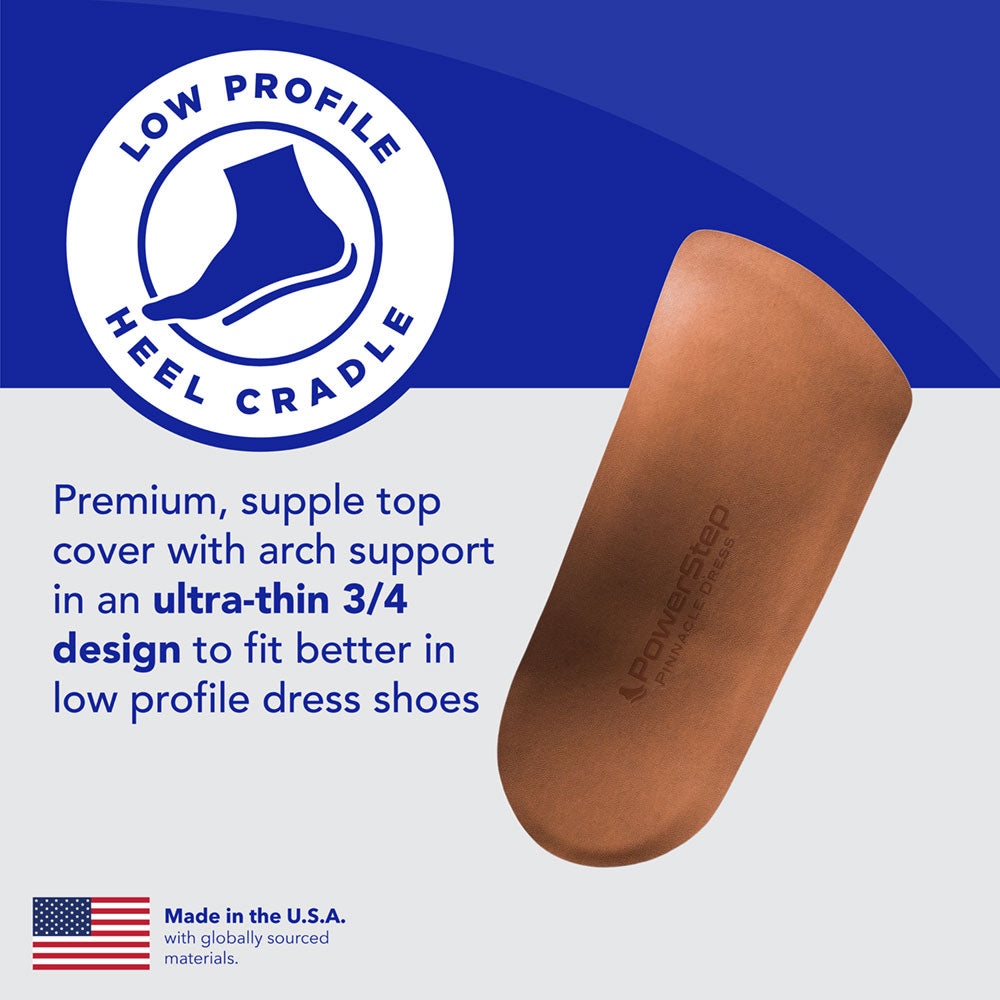 PowerStep Pinnacle Dress 3/4 Insoles