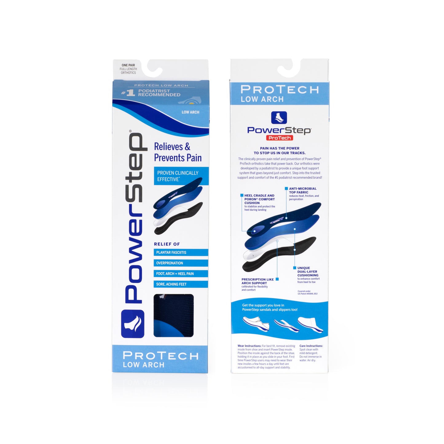 PowerStep ProTech Low Arch Insoles