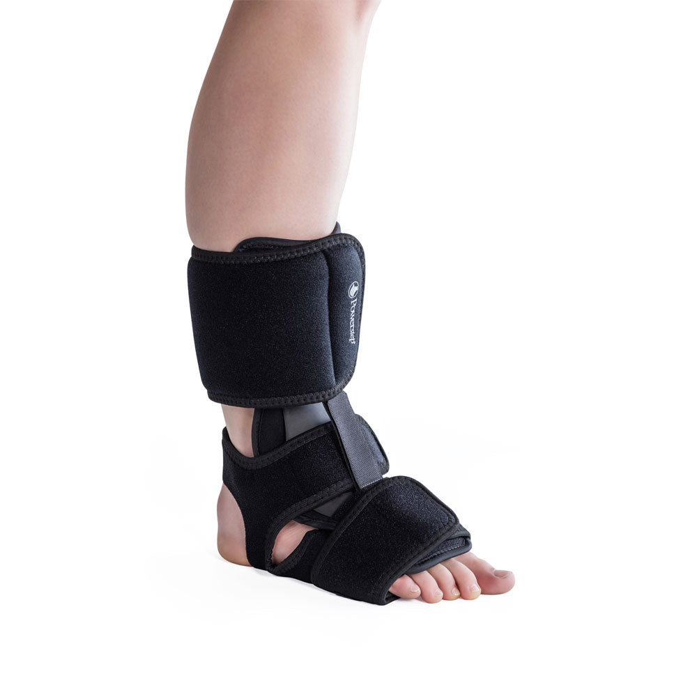 PowerStep Dorsal Night Splint for men and women, stretches the plantar fascia to reduce inflammation and pain, less bulky than traditional night splints, relief of pain and discomfort associated with plantar fasciitis and achilles tendonitis
