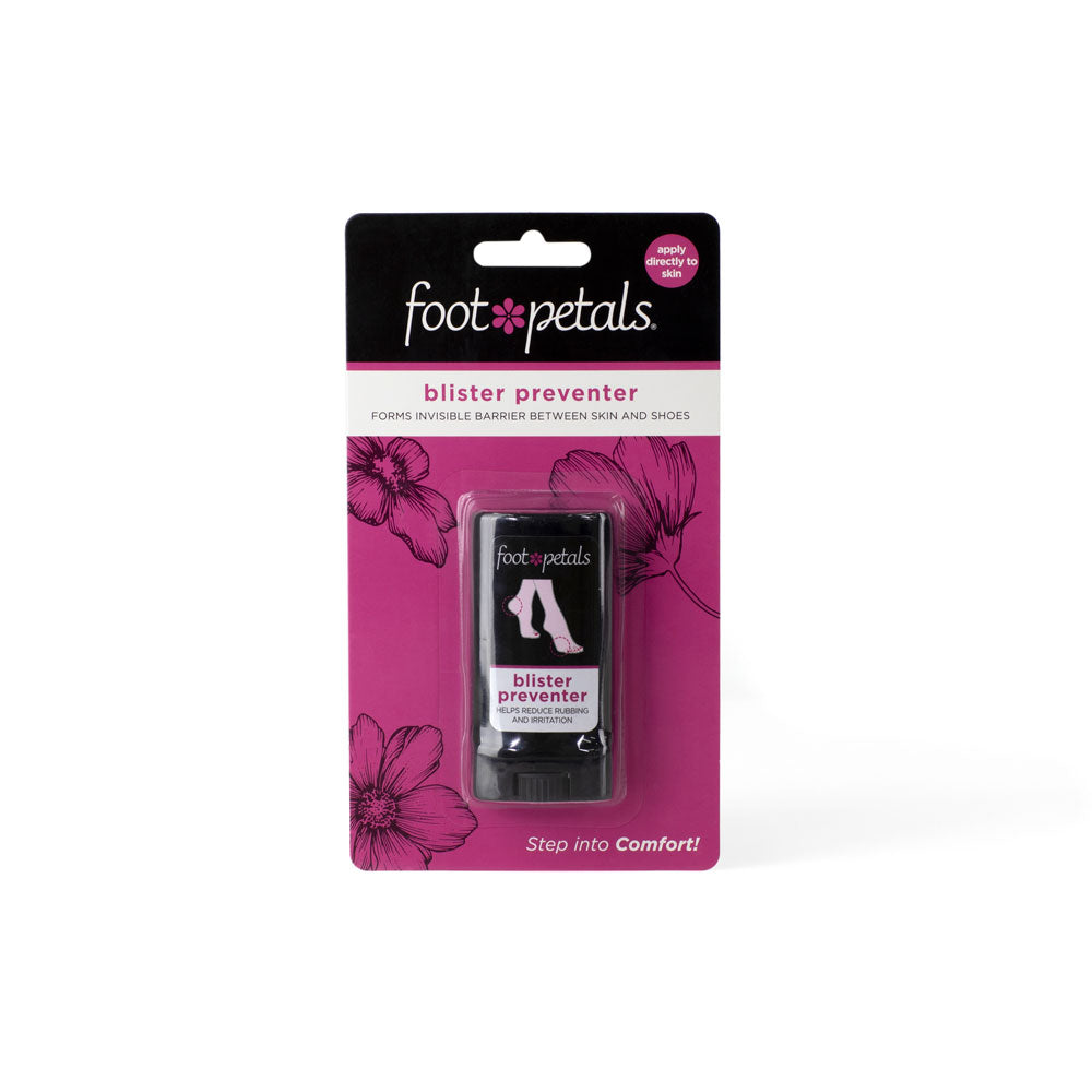 Foot Petals blister preventer, apply directly to skin, forms invisible barrier between skin and shoes