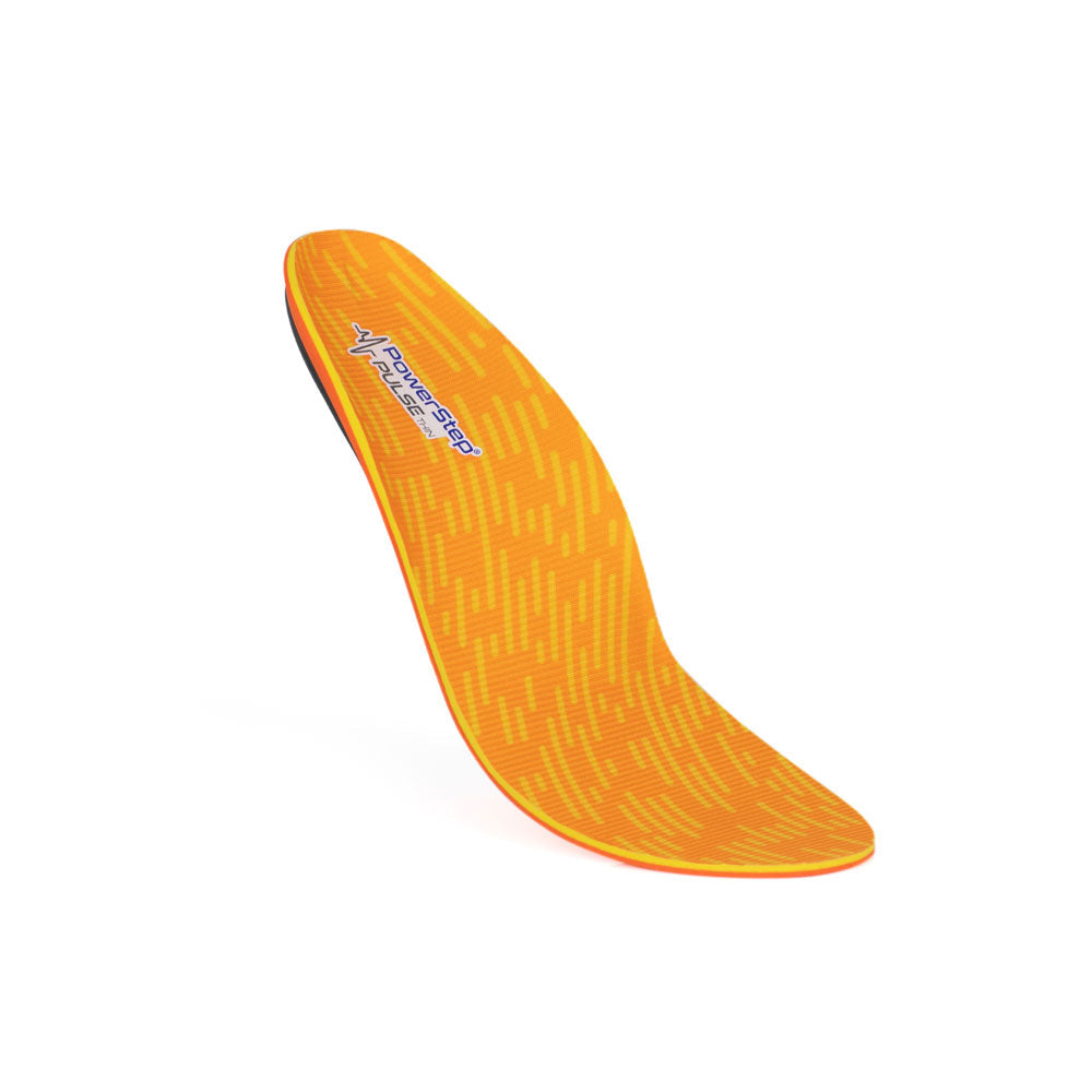 Floating PULSE Thin Neutral Arch Support Running Insoles for pronation, arch support shoe inserts for women, arch support shoe inserts for men, unisex shoe inserts, insoles for pronation, mild overpronation, neutral arch support for plantar fasciitis, arch support to correct malalignment from pronation, arch support for tighter fitting shoes, orthotic insoles for running and athletic shoes, ultra-thin shoe inserts