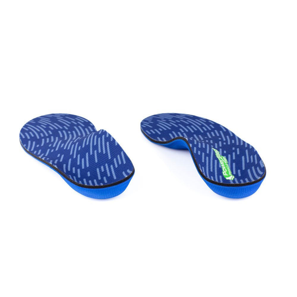 View of Pinnacle High orthotic arch support shoe inserts from heel to toe, relieves foot, arch, and heel pain, and sore, aching feet, shoe insoles for walking, men’s orthotic shoe inserts, women’s orthotic shoe inserts, High arch support helps to correct under-pronation and prevent plantar fasciitis, prevent supination, high arch support