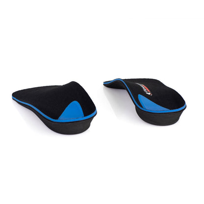 View from heel to toe of ProTech Control 3/4 Shoe Insoles featuring heel pad for additional heel cushion and comfort